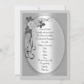 Invitation anniversaire de mariage Argent (Dos)