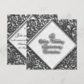 Invitation Anniversaire de Mariage Argent (Devant / Derrière)