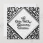 Invitation Anniversaire de Mariage Argent (Devant)