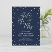 Invitation Anniversaire de Mariage Argent & Navy 2 (Debout devant)