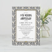 Invitation anniversaire de mariage Art Déco Gatsby (Debout devant)
