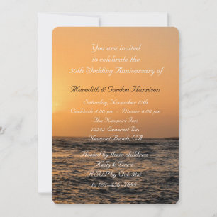Invitation Anniversaire de mariage au coucher du soleil à Kau