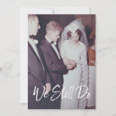 Invitation Anniversaire de mariage avec photo - Nous sommes t (Devant)