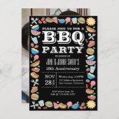 Invitation Anniversaire de mariage BBQ Fête d'anniversaire Ba (Devant / Derrière)