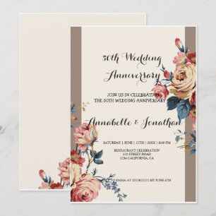 Invitation anniversaire de mariage bien-aimé