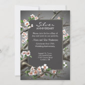 Invitation Anniversaire de mariage d'argent - 25 ans (Devant)