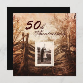 Invitation anniversaire de mariage de 50 ans à la ferme de l' (Devant / Derrière)