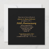 Invitation anniversaire de mariage de 50 ans à la ferme de st (Dos)