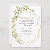 Invitation Anniversaire de mariage de 50 ans à motif géométri (Devant)