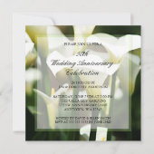 Invitation Anniversaire de mariage de 50 ans au lys calla bla (Devant)