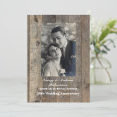 Invitation anniversaire de mariage de 50 ans country rustique (Debout devant)