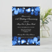 Invitation Anniversaire de mariage de 50 ans d'hiver Bleu (Debout devant)