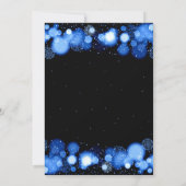 Invitation Anniversaire de mariage de 50 ans d'hiver Bleu (Dos)