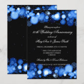 Invitation Anniversaire de mariage de 50 ans d'hiver Bleu (Devant / Derrière)