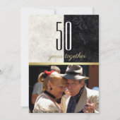 Invitation Anniversaire de mariage de 50 ans en or (Devant)