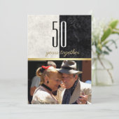 Invitation Anniversaire de mariage de 50 ans en or (Debout devant)
