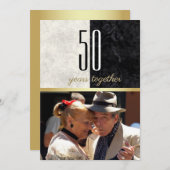 Invitation Anniversaire de mariage de 50 ans en or (Devant / Derrière)