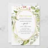 Invitation Anniversaire de mariage de 50 ans Geometric Crysta (Devant)