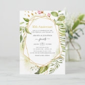 Invitation Anniversaire de mariage de 50 ans Geometric Crysta (Debout devant)