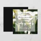 Invitation Anniversaire de mariage de 50 ans Lily Calla blanc (Devant / Derrière)