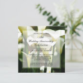 Invitation Anniversaire de mariage de 50 ans Lily Calla blanc (Debout devant)