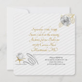 Invitation Anniversaire de Mariage de 50 ans Rayures (Dos)