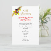 Invitation Anniversaire de mariage de 50 ans sur le thème du (Debout devant)