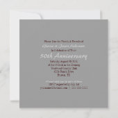 Invitation anniversaire de mariage de 50 ans western country (Dos)