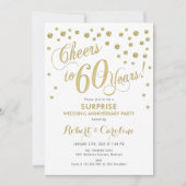 Invitation Anniversaire de Mariage de 60 ans de Surprise - Bl (Devant)