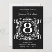 Invitation anniversaire de mariage de 8 ans bronze (Devant)
