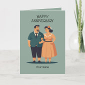 Invitation anniversaire de mariage de couple (Devant)