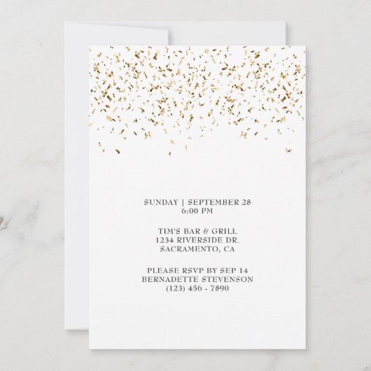 Invitation Anniversaire de mariage de diamant (Dos)