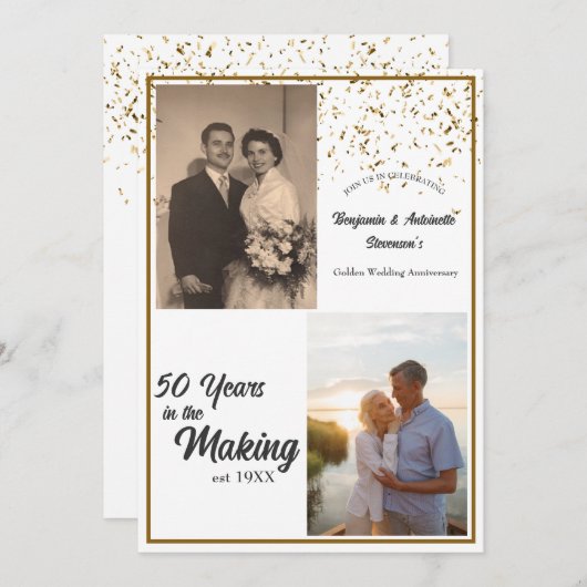 Invitation Anniversaire de mariage de diamant (Devant / Derrière)