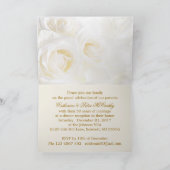 Invitation Anniversaire de mariage de roses blancs (Intérieur)