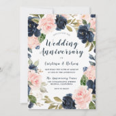 Invitation Anniversaire de mariage de toutes les années Rose  (Devant)