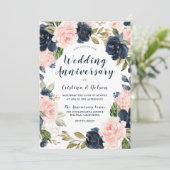 Invitation Anniversaire de mariage de toutes les années Rose  (Debout devant)