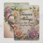 Invitation Anniversaire de mariage des parents (Devant / Derrière)