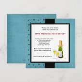 Invitation Anniversaire de mariage d'été (Devant / Derrière)