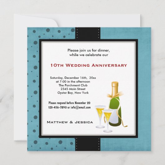 Invitation Anniversaire de mariage d'été (Devant)