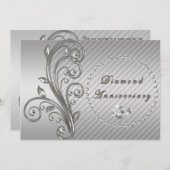 Invitation Anniversaire de Mariage Diamant (Devant / Derrière)