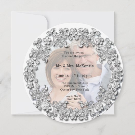 Invitation Anniversaire de Mariage Diamant (Devant)