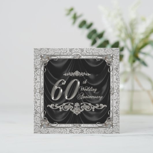 Invitation Anniversaire de Mariage Diamant (Debout devant)