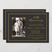 Invitation Anniversaire de mariage doré (Devant / Derrière)