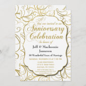 Invitation Anniversaire de Mariage Élégant Tourbil (Devant / Derrière)