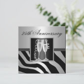 Invitation Anniversaire de mariage en argent (Debout devant)