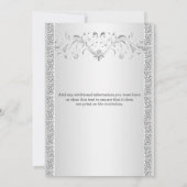 Invitation Anniversaire de mariage en argent celtique floral (Dos)