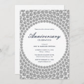 Invitation Anniversaire de mariage en diamant (Devant / Derrière)
