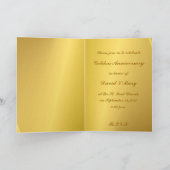 Invitation Anniversaire de mariage en or (Intérieur)