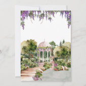 Invitation Anniversaire de mariage esthétique de jardin aquar (Dos)