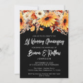 Invitation Anniversaire de mariage - Fleurs d'automne  (Devant)